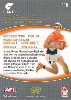 2014 Select AFL Honours Series 1 #110 Jacob Townsend Back